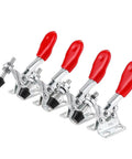 Top Tack Horizontal Toggle Clamps 6 Pc Heavy Duty Steel Quick Release Latch Set Rust Resistant Galvanized Grip For Sheet Metal And Machine Work, 6 clamps