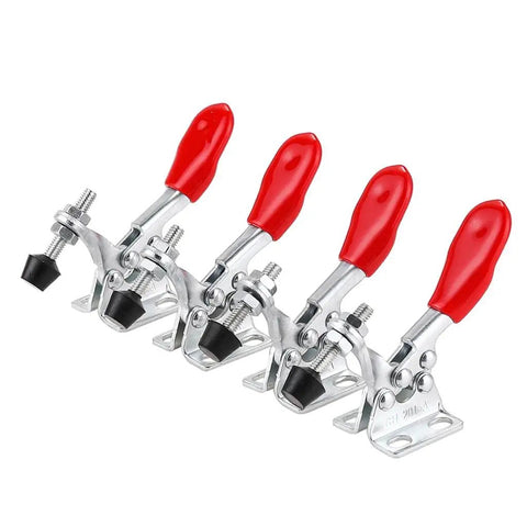 Top Tack Horizontal Toggle Clamps 6 Pc Heavy Duty Steel Quick Release Latch Set Rust Resistant Galvanized Grip For Sheet Metal And Machine Work, 6 clamps