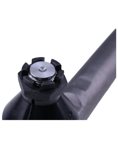 2 Pack Track Tie Rod Replacement For JCB Loader 3C 3CX 3CN 3DX 4C 4CN 4DX Fits 126-02253 126-01946 12602253 12601946 335Y6895 4993945 Heavy Duty Aftermarket Part For Construction Machinery close-up of black steel end cap