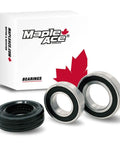 Heavy Duty Washing Machine Tub Bearing And Seal Kit Replacement For Whirlpool Cabrio Maytag Bravos Kenmore Oasis, includes two bearings and a seal.