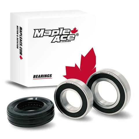 Heavy Duty Washing Machine Tub Bearing And Seal Kit Replacement For Whirlpool Cabrio Maytag Bravos Kenmore Oasis, includes two bearings and a seal.