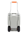 25L Portable RV Waste Tote Tank Made From HDPE, shown with wheels and handle for easy transport, leakproof waste container
