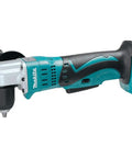 Side view of a Cordless 18V 3/8 Inch Angle Drill With Variable Speed 0-1800 RPM, Keyless Chuck, 121 In-Lbs Max Torque, Tool Only For Tight Spaces
