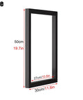 Straight Up Heavy Duty Metal Floating Shelf Brackets 11.8 X 19.7 Inch dimensions with black finish and measurements.