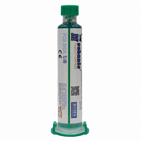Green UV Solder Mask For PCBs, 10ml Dope Green Ink To Protect Traces, BGA Ready Photosensitive UV Cure Ink, Prevents Corrosion And Arcing