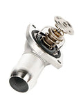 Plug And Play Coolant Thermostat Water Inlet Assembly Squashes Leaks with stainless steel body and spring mechanism for GM trucks.