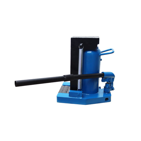 Heavy Duty Hydraulic Toe Jack 30 Ton Upper 15 Ton Toe Air Powered Steel Rig with pump handle for auto repair and railway use.
