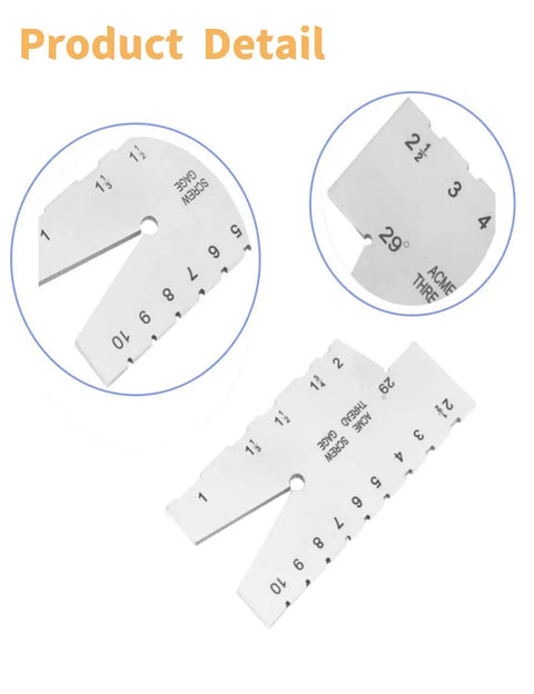 29 Degree Acme Screw Thread Gauge Stainless Steel Angle Gauge For Thread Cutting And Precision Machining, close-up view, white background