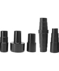 Five Piece Vacuum Hose Adapter Set featuring black PP converters, enhancing suction power for dust collection systems.