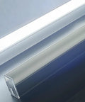 Close-up of LED tube and aluminum frame of Hexagon LED Garage Light Kit For Workshop And Gym With Customizable Hexagonal Honeycomb Grid System