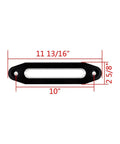 Black Silver Billet Aluminum 10 Inch Hawse Fairlead For ATV UTV And Truck Universal 10 Inch Bolt Mount Protects Synthetic Winch Rope Fits 8000 To 15000 Lbs Systems From KFI Ramsey with dimensions