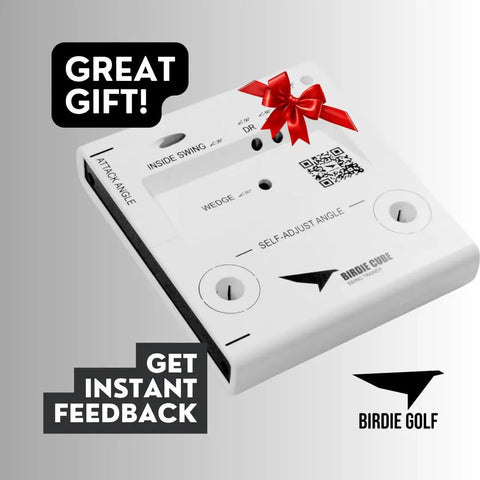 Golf Swing Trainer Cube With 12 Adjustable Club Positions, Guided Strikes Tool, alignment rods included, shown as a gift