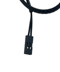 Precision 10K Ohm NTC Thermistor Temperature Wire Sensor For PC Water Cooling black dual pin connector close-up view.