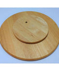 14 Inch Vintage Painted Floral Light Wood Lazy Susan Turntable Centerpiece For Kitchen And Dining Table, Easy 360 Degree Spin