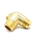 Three-Way Brass Manifold Fitting For Compressor Lines 1/2 Inch MPT To 1/2 Inch Male Flare NPT Machined Brass Heavy-Duty Connector Up To 1000 PSI