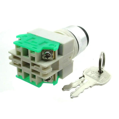 Solid 3 Position Speed Control Key Switch With Two Keys For Taotao Electric Atvs E1-350 E2-350 E1-500 E2-500, green housing.