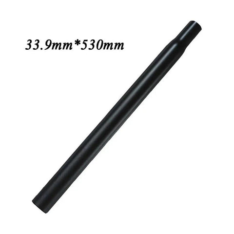 Adjustable Aluminum Bike Seat Post For Mountain And Road Bikes Fits Diameters 33.9 Mm Length 530 Mm Black Alloy