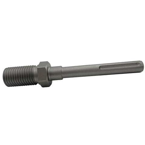 Side view of One And A Quarter Inch To Seven Male SDS Max Core Drill Adapter For Core Bits Rotary Mode Only Heat Treated Steel