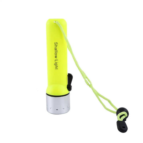 180 LED Diving Flashlight Underwater Torch In Fluorescent Green with Nylon Hand Strap, Aluminum Body, Waterproof 50-60m
