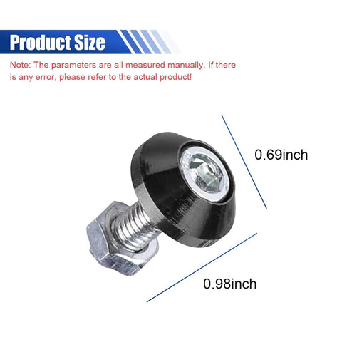 4 Pack Aluminum Alloy License Plate Bolts Anti Theft M6 Screws For Cars Trucks And Motorcycles Black Fasteners With Secure Fit Easy Install Sleek Look Dope Car Decoration