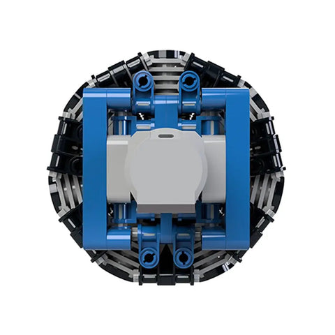 Mini 42 Cylinder Radial Engine That Runs Build Kit For Adults, 691 Piece R 2160 MOC 164609 Engine Model With ABS Bricks, Advanced Engineering Construction Set For Hobbyists, Gearheads, And Educational Play, front view