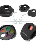Eyepiece Wheel For 1.25 Inch And 2 Inch Telescopes With 5 Filter Carousel Includes Moon And Planetary Filters assembly steps