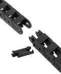 Open Type Drag Chain Cable Carrier With End Connectors R18 10x11mm Inner Size 1 Meter Plastic For Electrical CNC Router Machines