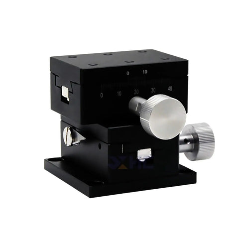 Motorized Rotary Positioning Stage XY For Precision Alignment, 40x60mm Dovetail Groove, Black Sliding Table with Knobs