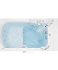 Sleek 32X52 Acrylic Transfer Walk In Tub With Heavy Duty Hydro Massage And Microbubble Jets, top view with water jets.