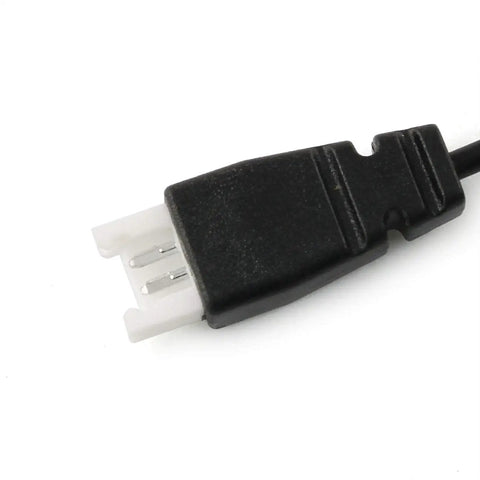 Close-up of black XH2.54 plug on 3.7V USB Battery Charger Cable With XH2.54 Plug For RC Quadcopter Parts Pro Grade Smart Charging IC Durable
