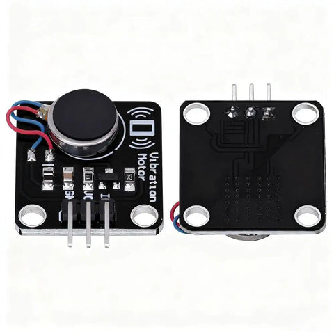 Dope 3 Pack DC5V Vibration Motor Module With MOS Drive, 9000RPM Flat Vibe Motors For Wearables, PWM Compatible, 30mm By 21mm, High Speed Tactile Feedback For Smart Devices And DIY Haptic Alerts, black PCB vibration module with 1027 motor and 3-pin header