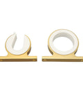Wall Mounted Fishing Rod Rack With Horizontal Rod Holders for Garage Boat RV Use Aluminum Build, gold finish holders.