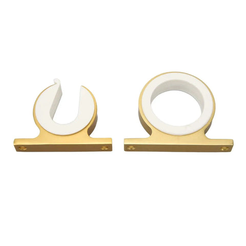 Wall Mounted Fishing Rod Rack With Horizontal Rod Holders for Garage Boat RV Use Aluminum Build, gold finish holders.