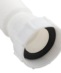Close-up of the G1-1/2 threaded end of the Flexible Rubber Drain Trap With G1-1/2 Threaded Ends For Bathtub Drain Applications And Straightforward Integration.