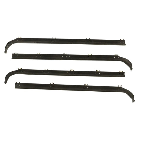 Premium Front Window Weather Strip Kit For 1987-1996 Ford Bronco Black Rubber Inner Outer Seal Sweep Trim That Kills Road Noise And Looks Absolutely Fresh While Keeping Your Ride Dry And Cool All Year Round, 4-piece