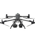 Front view of Workhorse Mapping Drone with extended flight time up to 59 minutes in no wind, wind resistant up to 12 m/s, equipped with sensors.