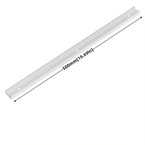 Heavy Duty Aluminum T Track Miter Slot Fence Guide For Woodworking Jigs, 500mm long, smooth rail for perfect cuts.