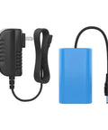 18650 Battery Adapter Power Supply For Mbot Ultimate And Ranger With Rechargeable Li Ion Battery Pack, Easy Swap, Plug And Play, High Efficiency, Durable 18650 Converter For Your DIY Robotics Kit, black charger cable and blue battery pack