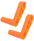 Premium Mikikit 2 Pack Heavy Duty Garden Hose Reel Handle Kit With Ergonomic Crank Knob And Comfortable Grip For Easy Outdoor Gardening Water Management No More Messy Hose Storage. Orange plastic replacement handles, side view