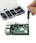 Top Shelf Nylon Screw Kit Hella Durable M3 And M2.5 Hex Bolts Nuts For Raspberry Pi Rig Setup, assembling with precision driver.