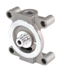 Premium Coolant Filter Head 204163 For Cummins Kta19 Kta38 Kta50 Diesel Engines, silver metal part with threaded connection.