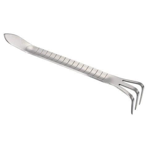 Stainless Steel Root Rake With Three Prong Design And Thickened Non Slip Handle For Loosening Soil And Bonsai Potting