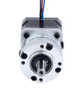 NEMA 17 bipolar stepper motor with MG Series 10:1 planetary gearbox, front view