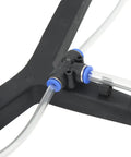 Close-up of Y Type Double Nozzle for Plant Protection Drones, showing tube connections, nylon rubber construction, black 215g