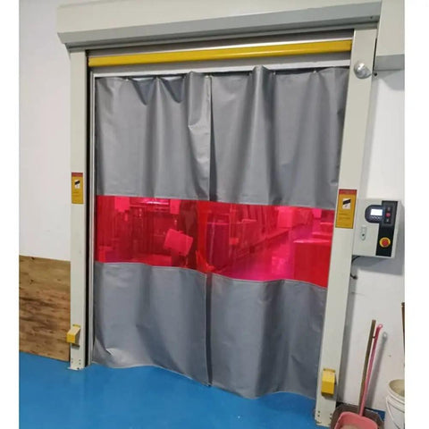 Heavy Duty Silicone Coated Welding Curtain With Clear Viewing Window And Flame Retardant Heat Shield Up To One Thousand F For Pro Welders Made Tough As Nails With Zero Fiberglass Mess In Clean Gray Six By Eight Feet Coverage