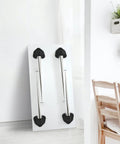 Sturdy As Heck 28 Inch Folding Table Legs Set Of 4 Chrome Metal Collapsible DIY Furniture Legs with adjustable floor protectors