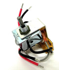 Angled front view of KB Electronics 9860 10 ohm braking resistor with 3-position forward-brake-reverse switch