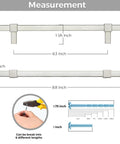 Measurement details of Brushed Nickel Cabinet Handles 25 Pack For Cabinets And Drawers 6-1/4 Inch Center To Center Stainless Steel Cabinet Pulls.