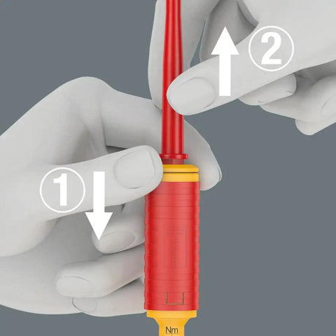 Series 7400 VDE Kraftform Adjustable Torque Handle 1.7-3.5 Nm With Audible And Perceivable Overload Signal adjustment demonstration