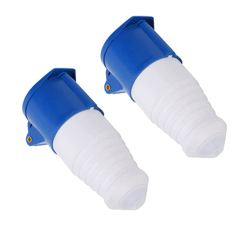 Tough As Nails 1 Phase Industrial Power Plug 16A 3 Hole 220 250V Anti Corrosion Anti Falling For Automated Production Equipment Water Resistant Electrical Connector Ideal For Tunnels Plastic Machinery Railways blue white industrial plug pair